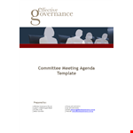 Committee Meeting Agenda Template example document template