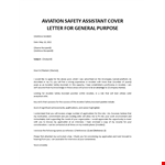 aviation-safety-assistant-cover-letter