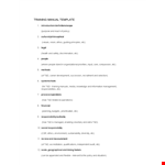 Training Manual Template: Streamline Your Policy, Operations, and Training Responsibilities example document template