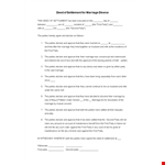 Divorce Agreement: Declaring and Approving Parties example document template
