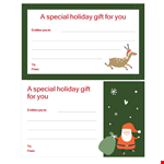 Christmas Gift Certificate Template example document template 