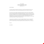 Marketing Consultant Offer Letter Example example document template