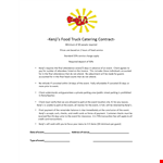 Food Truck Catering example document template