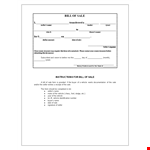 Generic Bill Of Sale For Motorcycle example document template