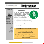 The Preceptor example document template