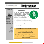The Preceptor example document template 