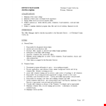 Sample Office Manager Job Description Template example document template 