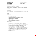 Sample Office Manager Job Description Template example document template