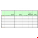 Project Tracking Template - Manage Multiple Projects with Dependencies & Descriptions example document template