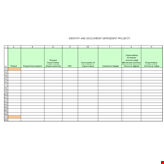 Project Tracking Template - Manage Multiple Projects with Dependencies & Descriptions example document template 