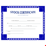 Create Custom Stock Certificates with Our Stock Certificate Template example document template