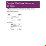 Membership Card Design Template - Create Professional Member Cards | Medicare example document template