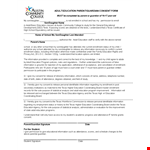 Parental Consent Form Template - School Education Information | Texas | Adult example document template