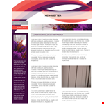 Professional Newsletter Template - Editable & Customizable example document template