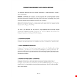 Employment Exit Contract Template example document template