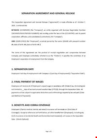 Employment Exit Contract Template