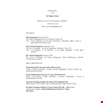 Spring Hospitality Lecturer - University, Management, and Tourism example document template