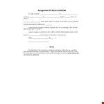 Create Your Own Stock Certificate Template - Assign Shares with Ease example document template