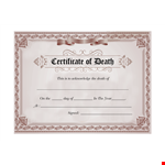 Create Professional Death Certificates | Downloadable Template example document template