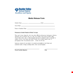 Media Release Form Template for School: Ensure Consent for Media Coverage of Students and Articles example document template
