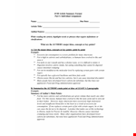 Sample Article Summary Template example document template