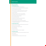 Essential Moving Checklist: Address Change and Reservations example document template