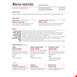 Free Download Graphic Designer Resume Template example document template