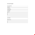 Download Use Case Template for Effective Planning | Free Actors Template example document template
