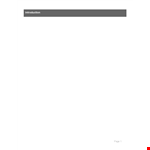 Church Profile example document template
