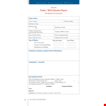 Tender Evaluation example document template