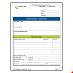 Risk Treatment Action Plan Template - Create an Effective Policy and Take Action example document template