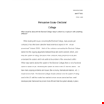 Sample College Persuasive Essay example document template