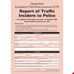 Police Accident Report Template example document template
