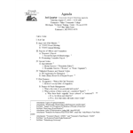 Corporate Board Meeting Agenda Template example document template