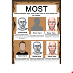 Most Wanted Poster Template example document template 