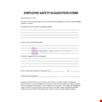 Employee suggestion forms example document template