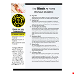 Home Workout Checklist Template - Essential Guide for Effective Resistance Training example document template