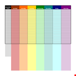 Colorful Weekly Checklist Template example document template