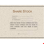 Download Stock Certificate Template - Create Custom Certificates for Shares example document template
