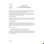 Make Up Inclement Weather Policy example document template