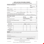 Download a Free Blank Job Application Form for Easy Hiring example document template