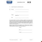 Loan Approval Letter Template - Simplified Application & Fast Approval for Property Borrowers example document template