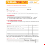 Fundraising Event Action Plan | Marketing, Logistics, Event & Fundraising example document template