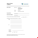 Change of Address Letter for Property Owners in Vaughan example document template