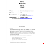 Financial Risk Management Plan - Individualized Approach for Effective Risk Mitigation example document template