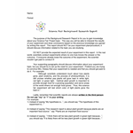 Science Fair Background & Report Example: What Should Your Topic & Experiment Include? example document template