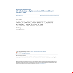 Nursing Handover: Effective Shift Report for Bedside Nursing and Patient Care example document template