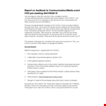 Event Feedback Report example document template
