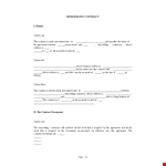 Simple Home Improvement Template for Contract and Contractor Remodeling example document template