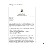 Christmas Lunch Buffet Sales Letter Template example document template